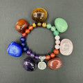 7 Chakra Natural Crystal Healing Energy Stone Yoga Bracelettumbled Stone Mix Combination Set