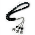Wholesale Luxury Refined Religious Agate Gold Plated Prayer Tasbeeh Beads / Misbaha Muslim Rosary Necklace