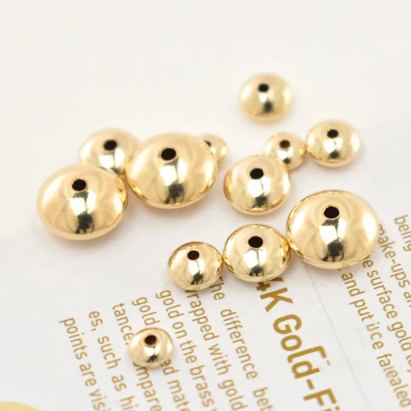 High Quality 14K Gold Filled GF Saucer Beads for Jewelry Making Handmade DIY Accessories Gold Jewelry Findings Seed Beads