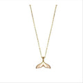 Fashion Brass Alloy with Micro Inlaid Real Gold Mermaid Tail Pendant Necklace Women Charm Choker Necklaces Jewelry