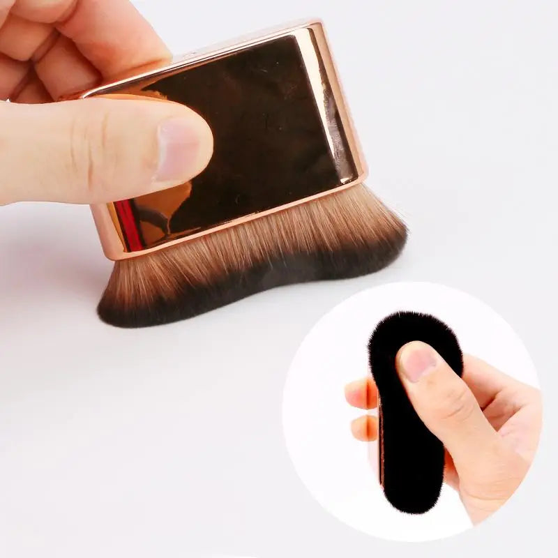 Custom logo Self Tan Body Brush Kabuki Brush for Tanning Bronzing Foundation Makeup Face and Body