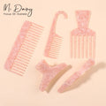 MiDairy  New Arrival Custom Logo Eco-friendly Hair Brush Acetate Wide Tooth Comb Afro Pick Hair Comb Set 222008mixed