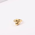 High End 18K PVD Gold Plated Statement Heart Rings Stainless Steel Jewelry Women Gift
