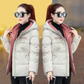 Low Moq 2021 New Winter Jackets Women Parkas Hooded Thick Down Cotton Padded Parka Female Jackets Short Coat Slim Warm Outwear