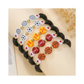 Custom Handmade Polymer Clay Bracelet Basketball Football Ball Design Beads Elastic Friendship Bracelet