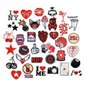 Hot Sale Punk Style Red Series Fashion Garment Custom Embroidery Diy Patches Iron on for Clothes Bag Cap