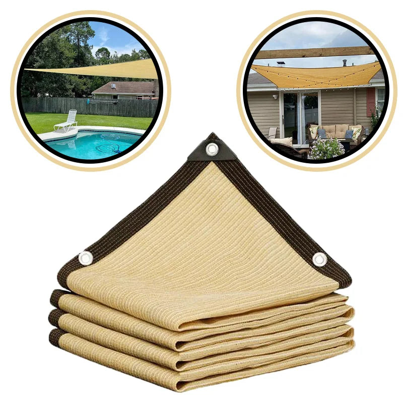 Sunshade Net Anti-ultraviolet Awning Plant Cover Net for Outdoor Garden Courtyard Swimming Pool Balcony Shade Cloth