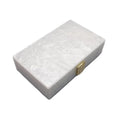 Fashion Women Pearl White Bridal Handbag Acrylic Evening Bag Wedding Clutch Purse for Bridesmaid