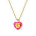 Nagosa Colorful Jewelry Wholesale 18k Gold Vermeil 925 Sterling Silver Zirconia Heart Enamel Necklace for Women