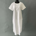 READY to SHIP - Cotton Lace Short Sleeve Nightdress