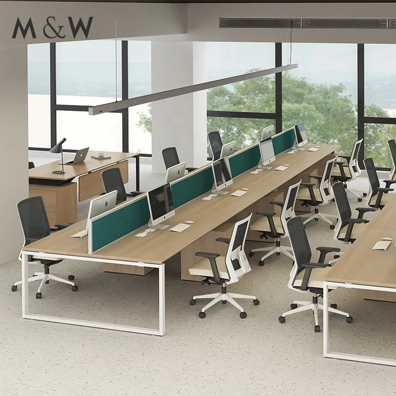 M&W Factory Suppliers Modern Workstation 8 Person Seater Furniture Work Station Office Desk