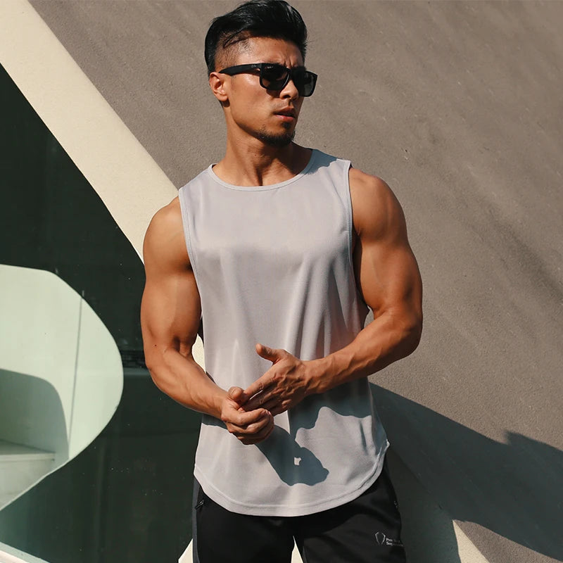 Fashion Cheap Mens Vest Fitness Fast Dry Moisture Wicking Sport Marathon Wear Jogger Basketball Clothes for Men Gym Wear