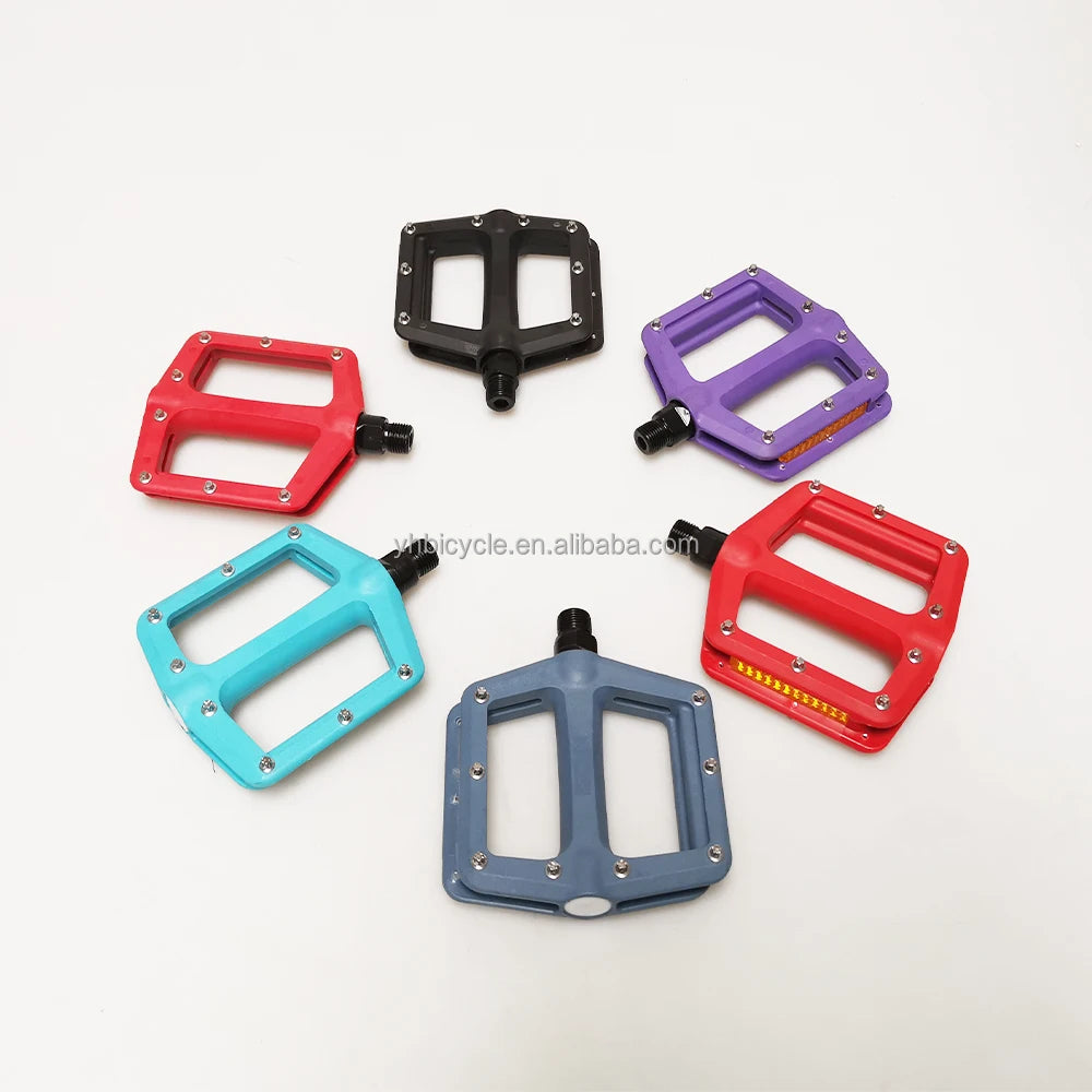 DU188X Bike Pedals Mountain Bike Pedals Nylon Flat Big Platform Bicycle Pedals