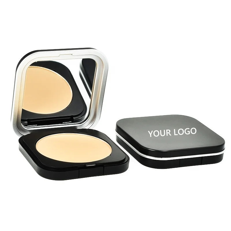 Private Label Vegan  Plant Natural Compact Powder Wholesale Waterproof Fine Pressed Powder Setting Foundation Makeup Customized