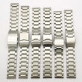 18mm 20mm 22mm 24mm Polished Brushed 316L Stainless Steel Metal Band Black Butterfly Deploy Clasp for Luxury Diver Watch Buckle