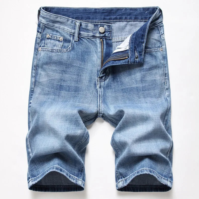 RNSHANGER New Casual Fashion Denim Shorts Men's Brand Clothing Stretch Straight Versatile Casual Short Jeans for Men