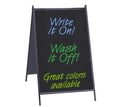 Modern Style Metal A-Frame Display Rack 600*900mm Rectangle Shape Sandwich Board Swing Pavement Sign