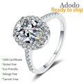 9 Hot Selling 925 Sterling Silver Moissanite Engagement Wedding Jewelry Oval Cut 2CT VVS1 GRA Moissanite Fine Rings for Women