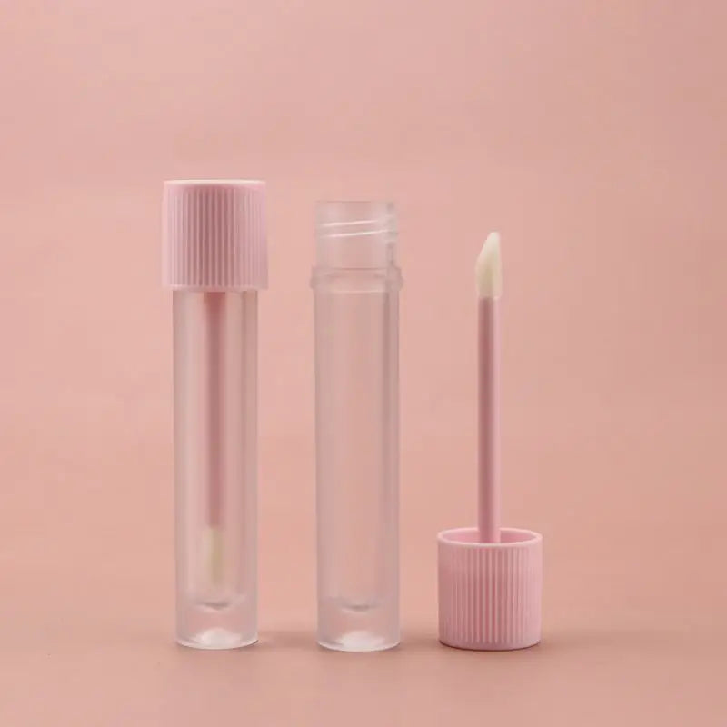 Luxury DIY Cute Dropper Bottle Shape Empty Lip Gloss Tubes Container with Stripe Cap 3ml Matte Lip Gloss case
