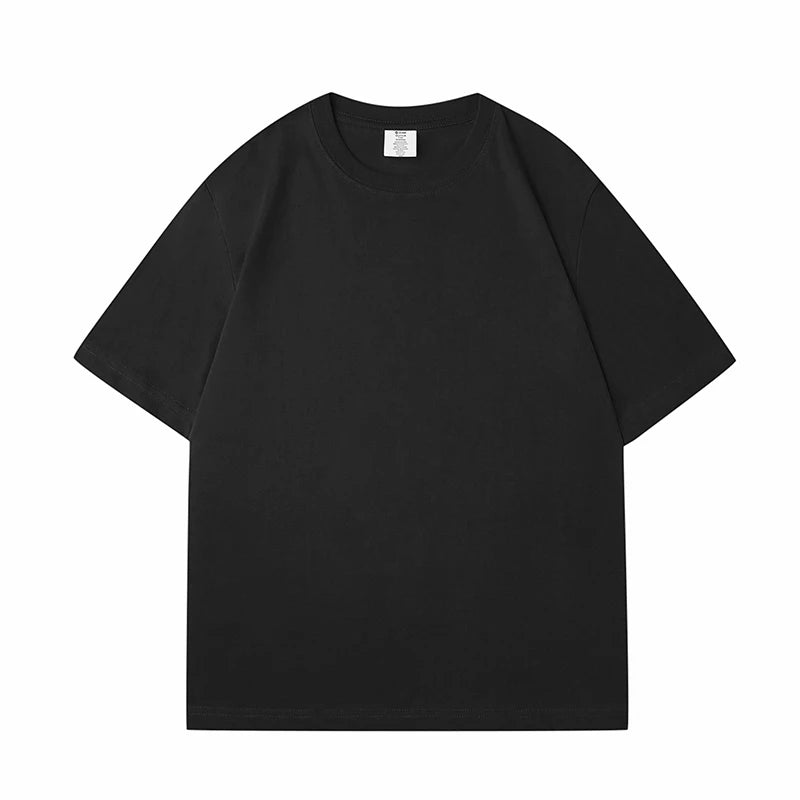 High Quality Men's Short Sleeve T-Shirt 100% Cotton Solid Pattern Oversized Fit Eco-Friendly Knitted Fabric Silk Screen T-Shirt