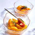 Hammer Pattern Gold Rim Japanese Glass Bowl Vegetable Salad Bowl Nordic Style Home Tableware Fruit Fishing Red Dessert Bowl