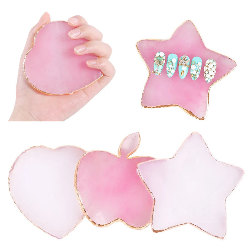 Multiple Shapes Nail Polish Palette Resin Nail Polish Pigment Mixing Nail Art Display Shelf