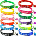 Fashion Cat Collar Adjustable Buckle Footprint Pattern Colorful Cute Bell Pet Cat Collar MegaBDM