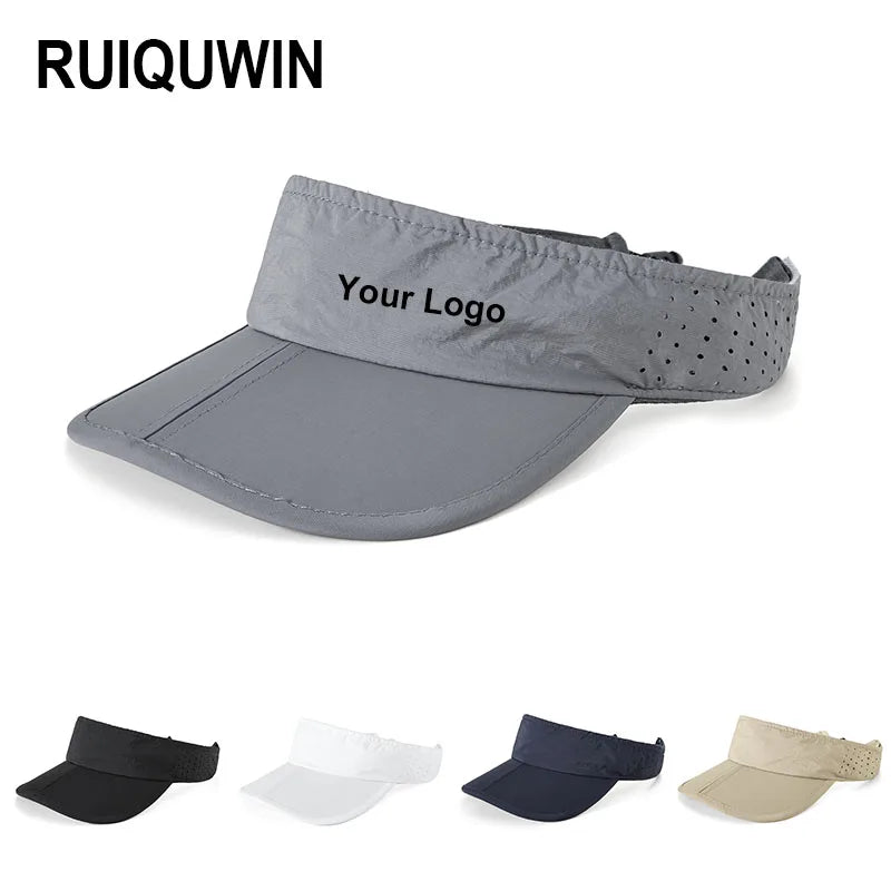 RUIQUWIN Summer Foldable Visor Cap Lightweight Quick Dry Sunscreen Sports Sun Hat for Outdoor Cycling Golf Baseball Activity