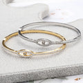 Beimai OEM Zircon Stainless Steel Lucky Eye Women Bangle