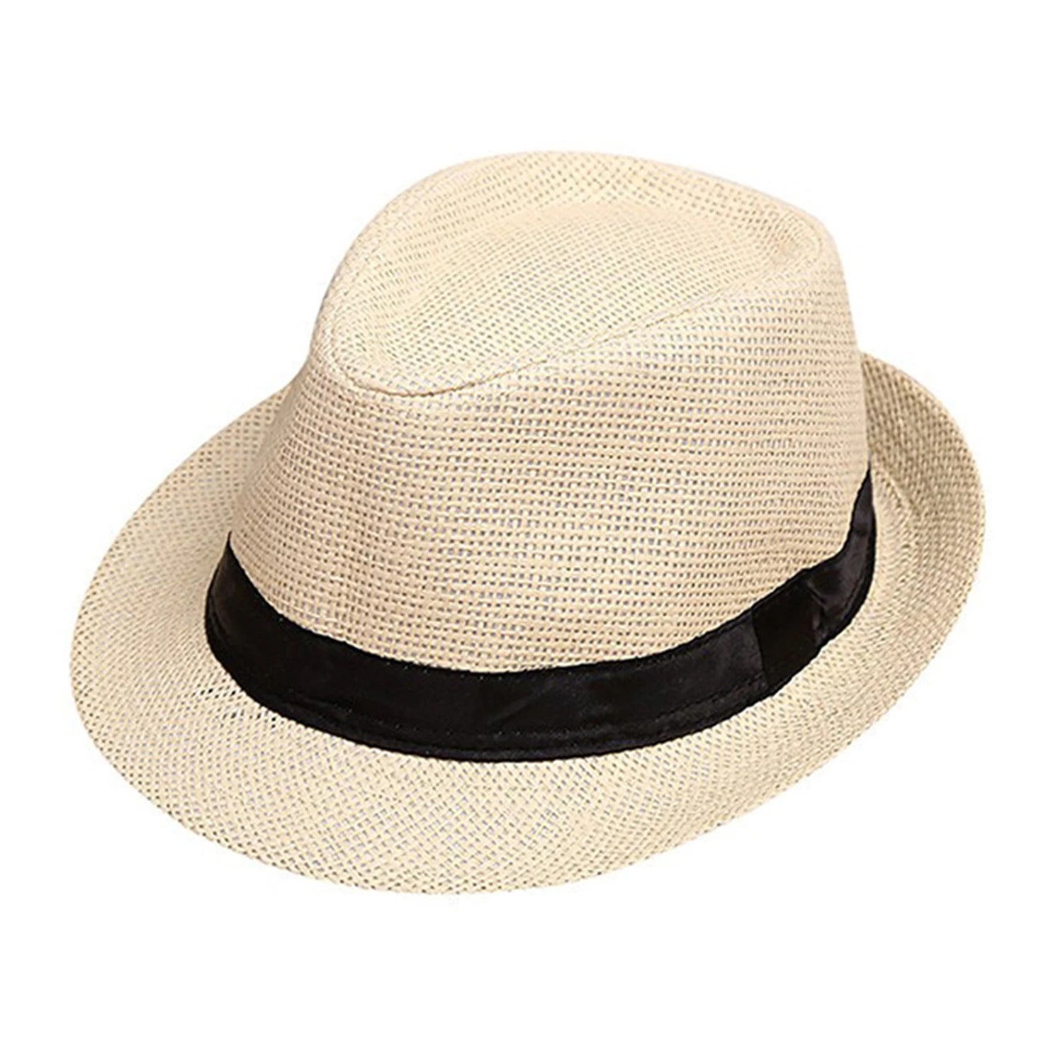 Summer Children Kids Beach Straw Hat Jazz Panama Trilby Fedora Hat Breathable Cap Hats Girls Boys Sunhat