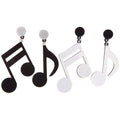 New Brief Punk Symbol Resin Dangle Earrings Black White Music Note Acrylic Drop Earrings for Women Party Jewelry 2024