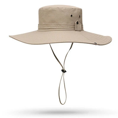 SH-0054 Outdoor Bucket Hat Wide Brim Quick Dry Fishing Safari Cap for Men & Women UPF 50+ Sun Protection for Ski & Party