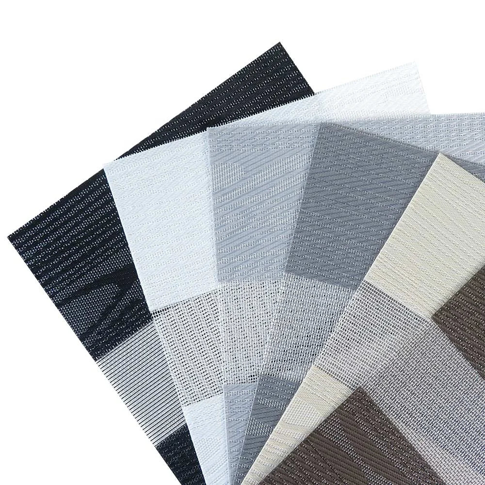 Korean Breathable Night Blind Material Coating Jalousie windows zebra Roller Shutter Blind Day and Night Fabric Roll