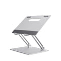 Customized Silver Adjustable Laptop Stand with Cooling Pad AP-2D Aluminum Desktop Stand of Adjustable Height Metal Material