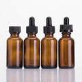 High Grade Personal Care 30ml Essential Oil Bottle Amber Glass Bottle With Black Plastic Dropper