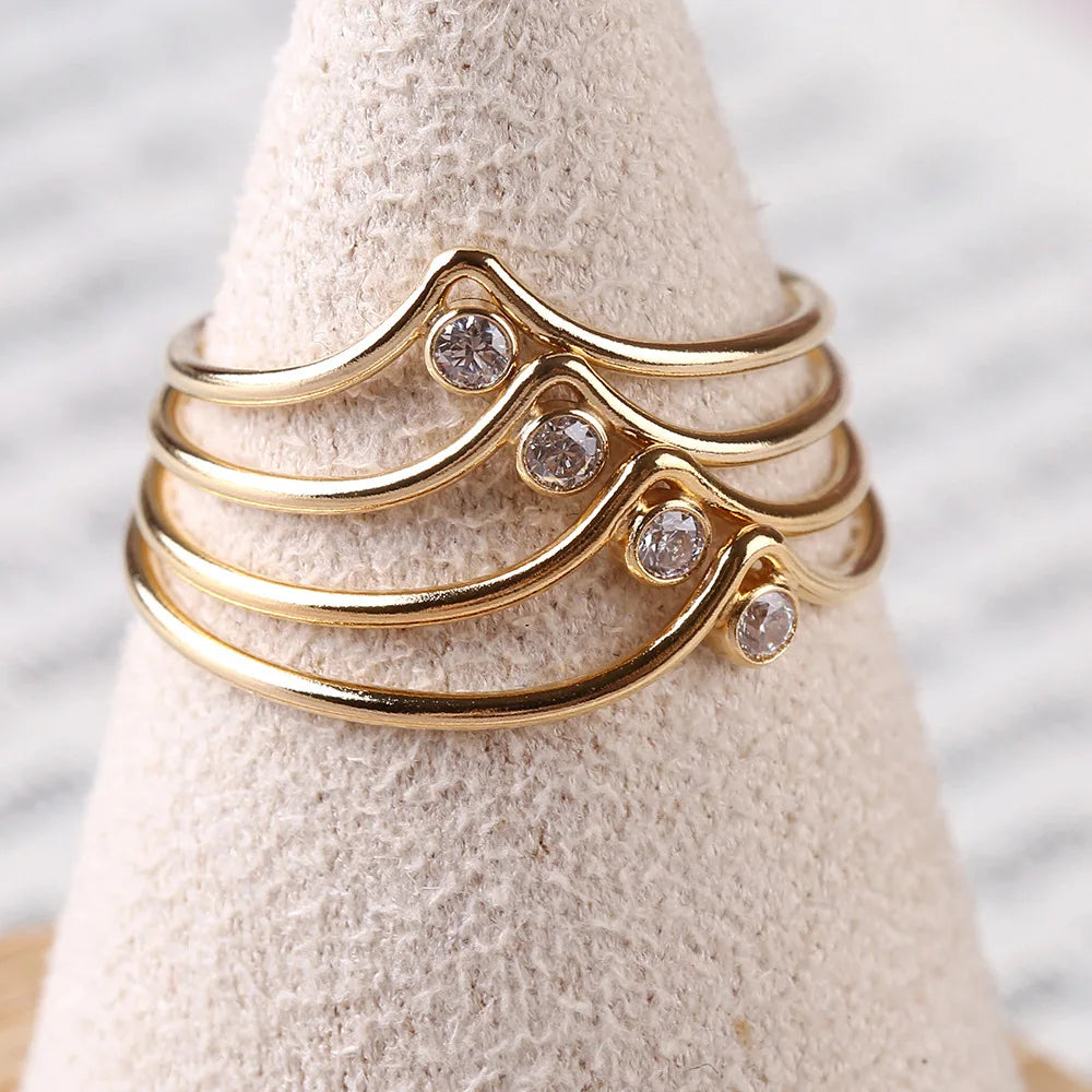 GR015 Hot Sael 1mm 14k Gold Filled Simple Band Ring for Women