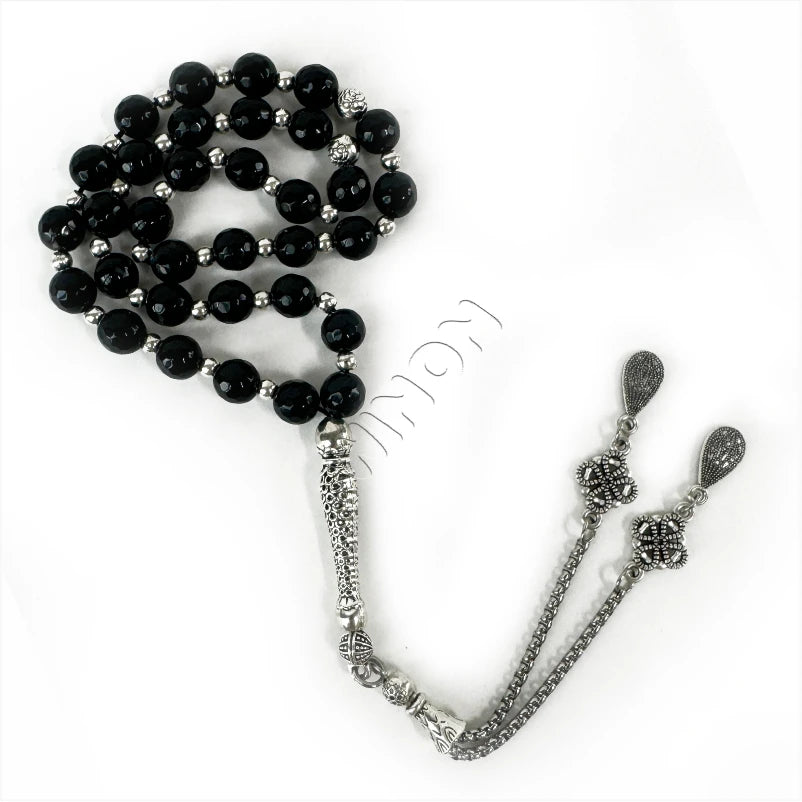 Natural Tiger Eye Stone 8mm 33pcs Gold Plated Muslim Rosary Bead Islam Prayer Beads Tasbih Misbaha Subha Rosaries Jewelry