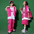 Girls Jazz Dance Dress Handsome Japanese Street Costume Set Children Hiphop Runway Stage Trend