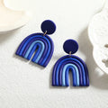 Geometric U Shape Earrings for Women Soft Pottery Earrings Women's Accessories 2023 Colorful Korean Fashion Jewelry Gift Trendy