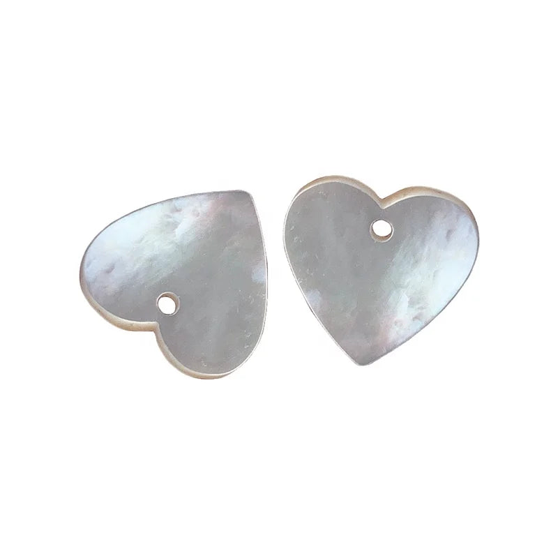 Wholesale Custom Natural Mother of Pearl Shell Love Heart Charms for Jewelry Making Earrings Bracelet Necklace Accessories