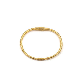 Custom Design Jewelry Stainless Steel Gold Plated 18K Stripe Bracelet Snake Chain Bracelet for Women