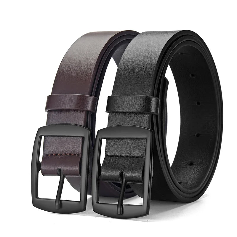 Factory Direct Sales Wholesale Classic Alloy Pin Buckle Casual Belt High Quality Custom Men Leather Belts Waterproof Adjustable