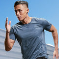 6XL Quick Drying Mens Short Sleeve Loose Fitting Fitness Running T-shirt Sports Clothing Ice Silk Sweat Absorbing Top