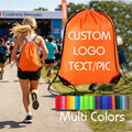 Promotional Adjustable Drawstring Bags with Logo Custom Gym Nylon Sports Backpack Corporate Gifts Digital Printing
