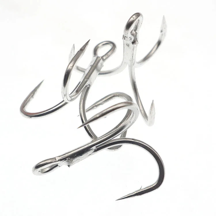 Wholesale 6018 3/0 5X Fishing Treble Hooks Fishing Tackle High Carbon Steel Rock Ocean Beach PICTURE Boat Origin Type Reservoir