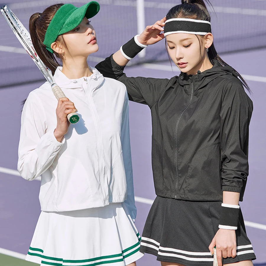 Tennis Wear Sportswear for Women Gym Workout Fitness Quick Dry Blank Outdoor Golf Tennis Casual Jackets