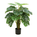 Home and Garden Decorative Cheap Price Beautiful 3FT 90CM 28 Leaves Faux Green House Plant Artificial Deliciosa Monstera Tree