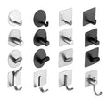 AKPN Wholesale Self-Adhesive Coat Towel Hooks Wall Hangers Hooks Stainless Steel Hanging Hook for Kitchen Bathroom
