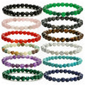 Natural Stone Bracelet Bangle Beads Beaded Bracelet Women Men