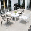 Elegant Waterproof Outdoor Metal Chair Turdy Restaurant and Bedroom/Villa Furniture Easy to Clean Dining Tables and Chairs